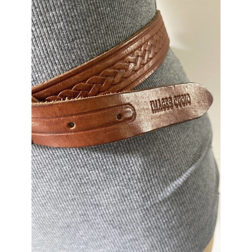 Absolute Basic Leather Embossed Braided Adjustabl… - image 2